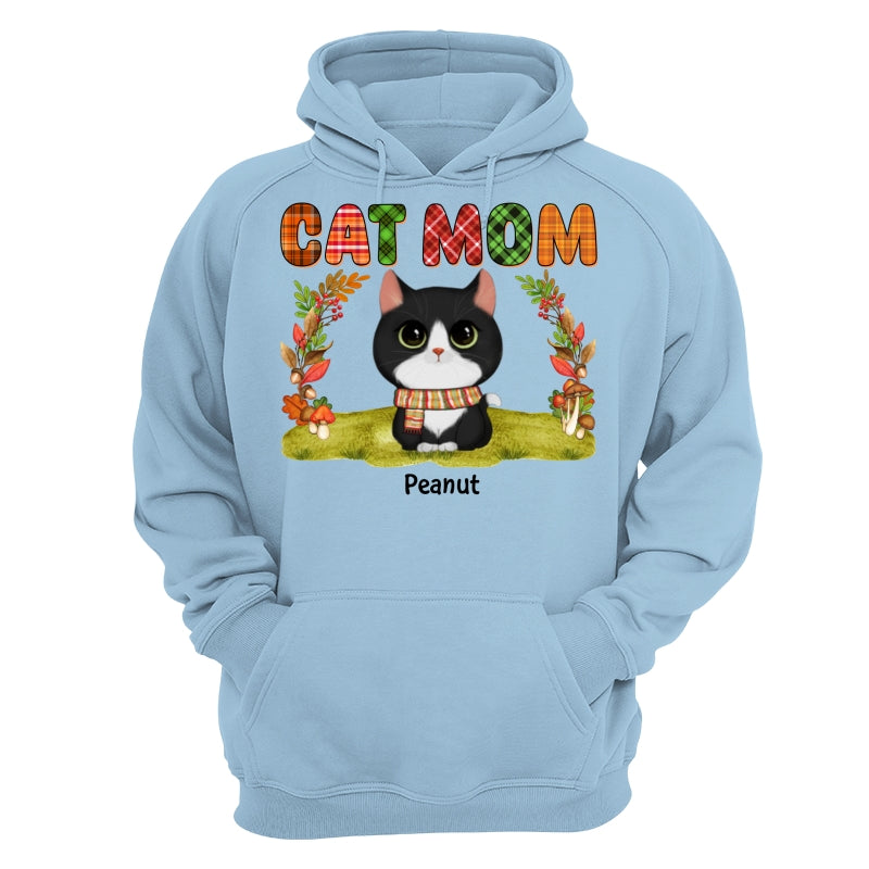 Fall Season Cat Mom Watercolor Cute Cats Personalized Shirt