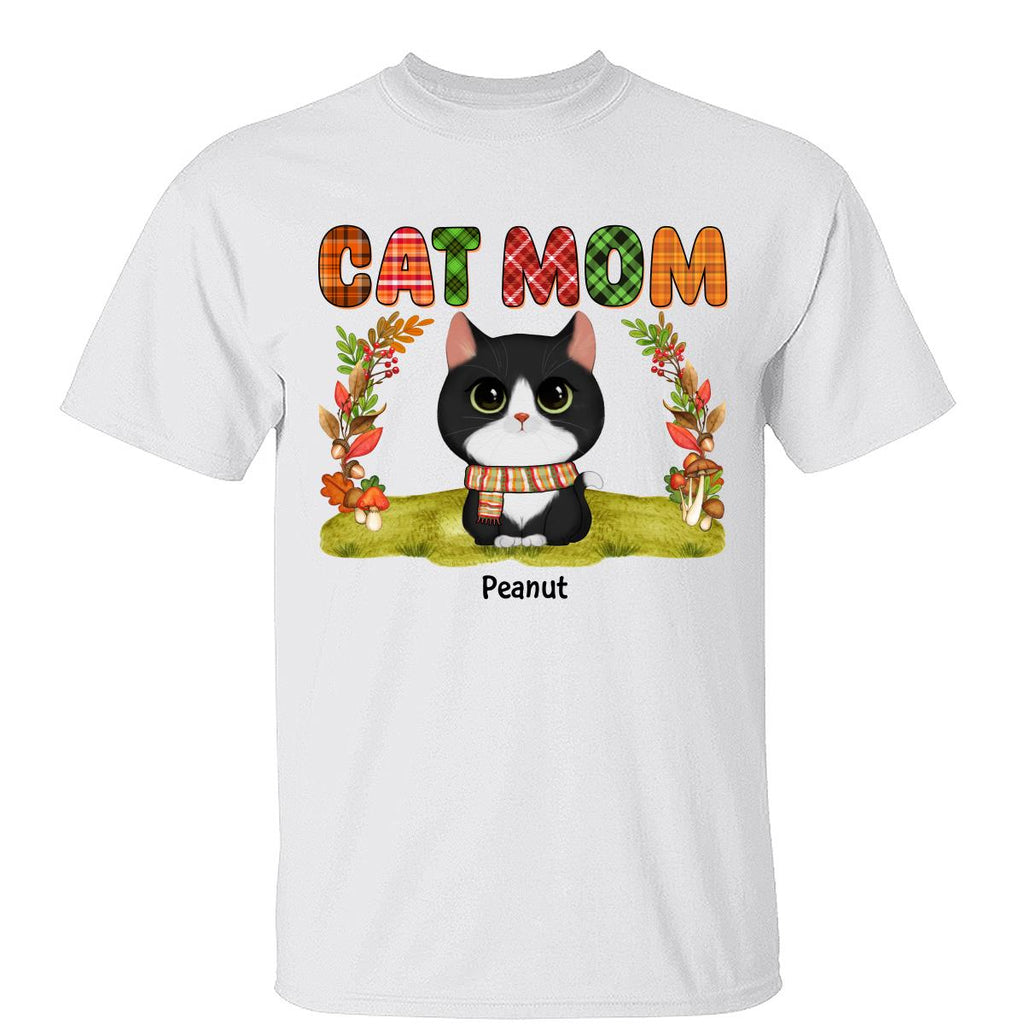 Fall Season Cat Mom Watercolor Cute Cats Personalized Shirt